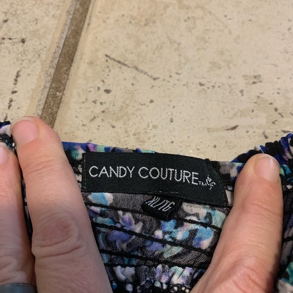 💜 Candy Couture Floral Maxi Skirt - Strapless Boho Chic - Size XL - Picture 6 of 8